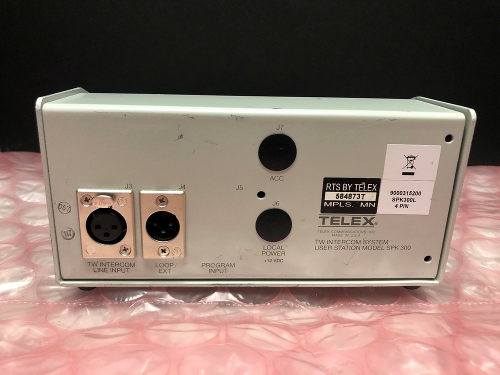 TELEX SPK300L USER STATION MODEL SPK300 INTERCOM SYSTEM