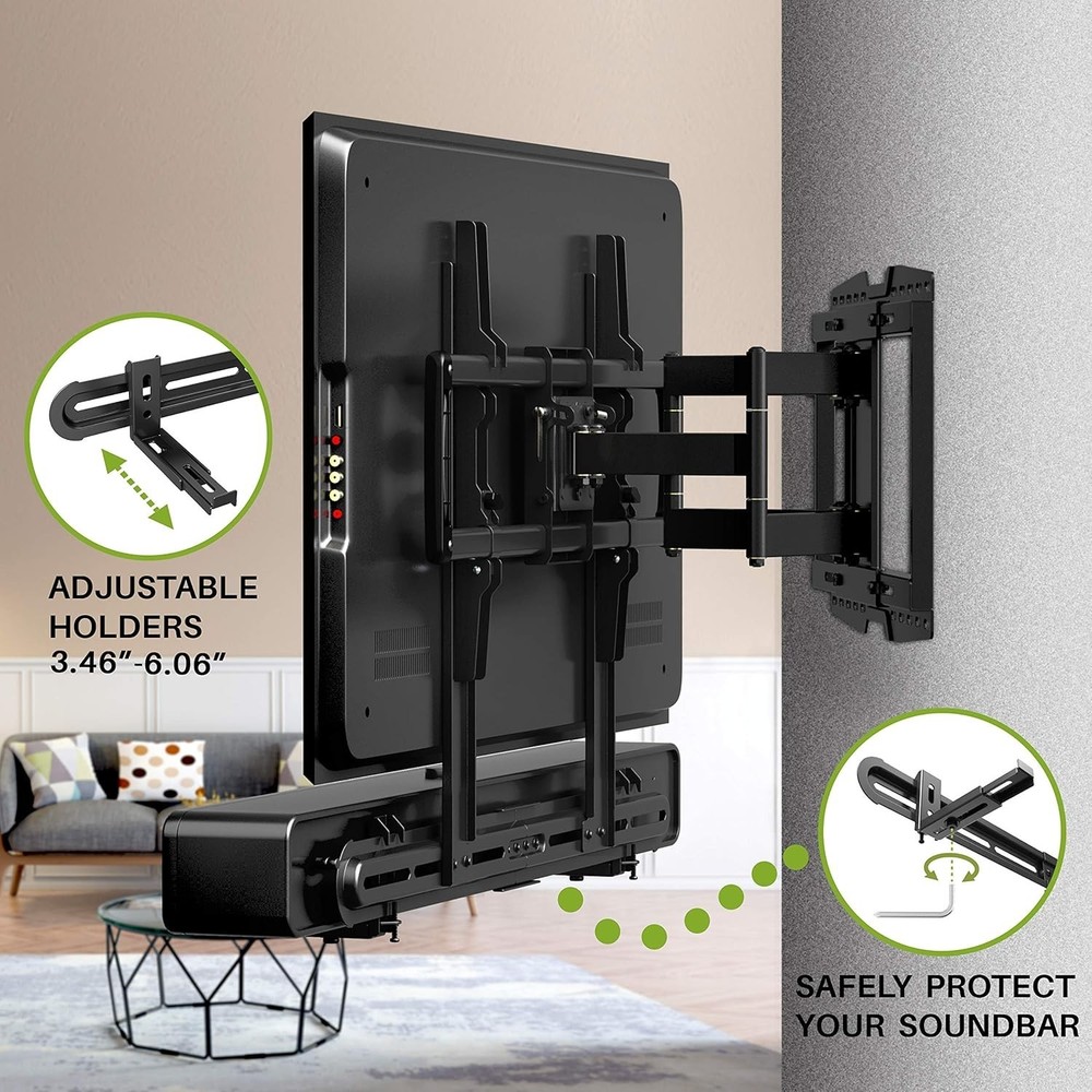 Versatile Sound Bar TV Bracket - Adjustable Holder, Easy Installation