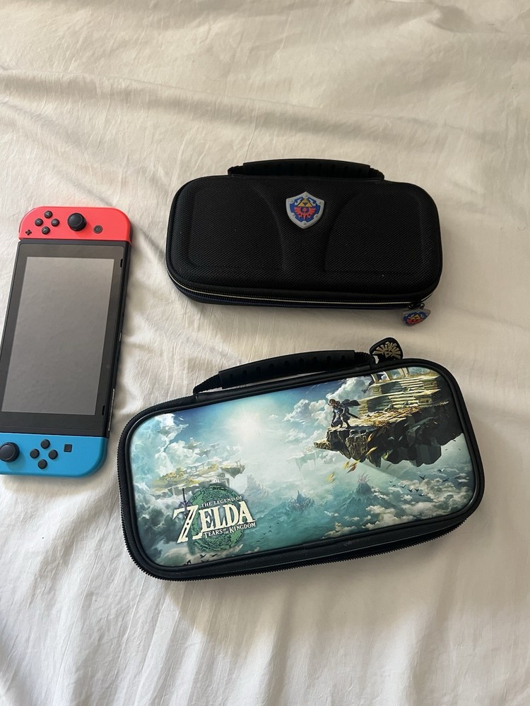 Nintendo Switch Console Bundle with Sonic Forces Game, Zelda & Shield Cases