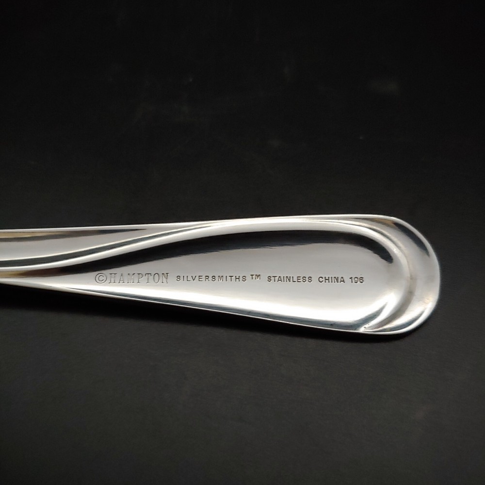 5pc Hampton Silversmiths Swirl Serving Set - Meat Forks, Slotted, Solid Spoon