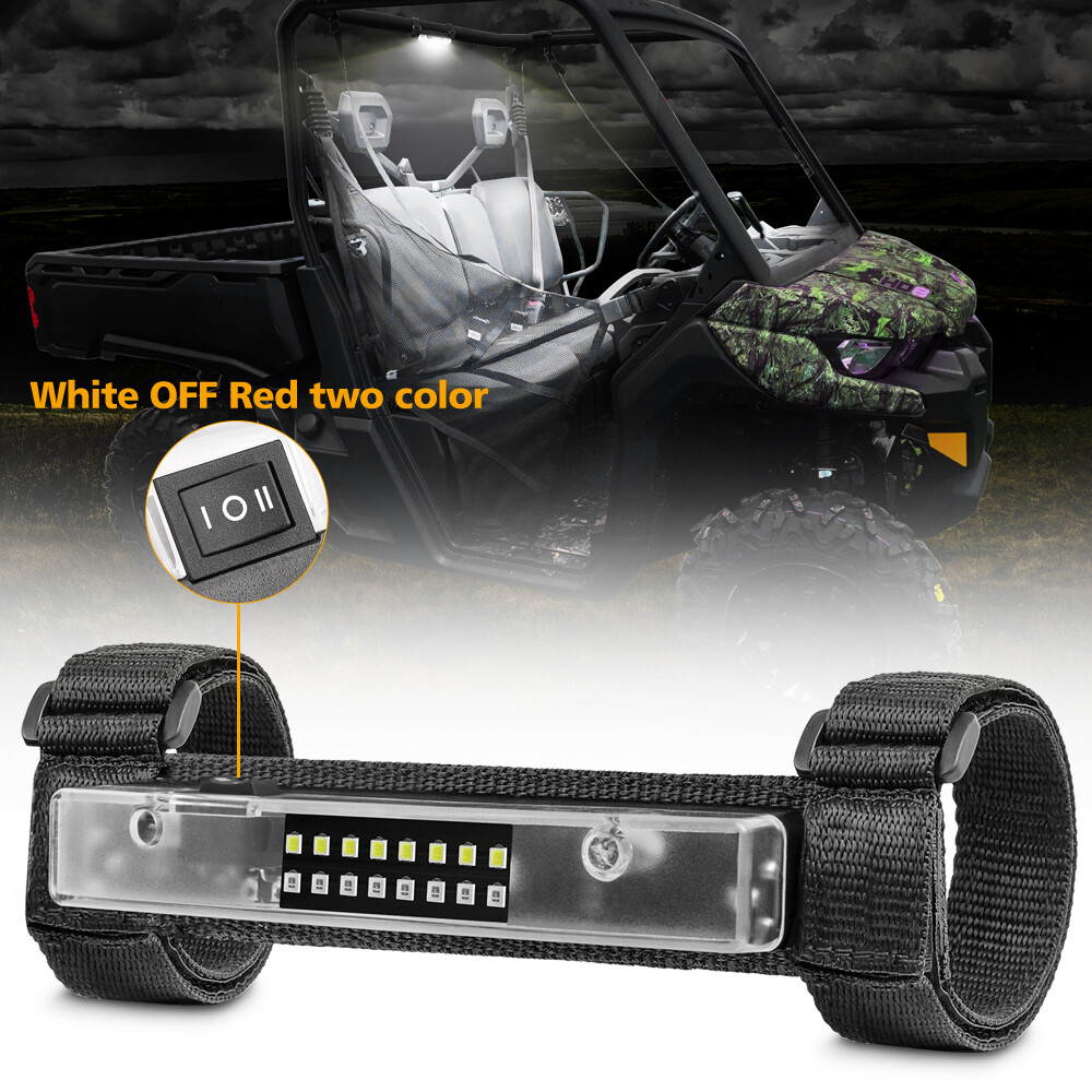 UTV LED Interior Dome Light Roll Bar Cage Mount Universal Polaris RZR Red&White