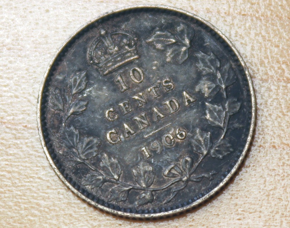 1906 Canada 10 Cents Silver