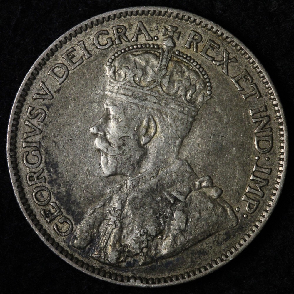 1913 Canada SILVER Twenty Five Cents XF+ E335 ARTCH