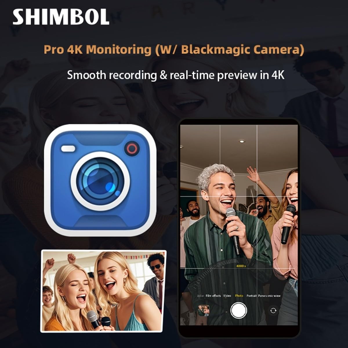 Shimbol CP5 Ultra 5" Vlog Selfie Monitor Screen iPhone Touchscreen Phone Monitor
