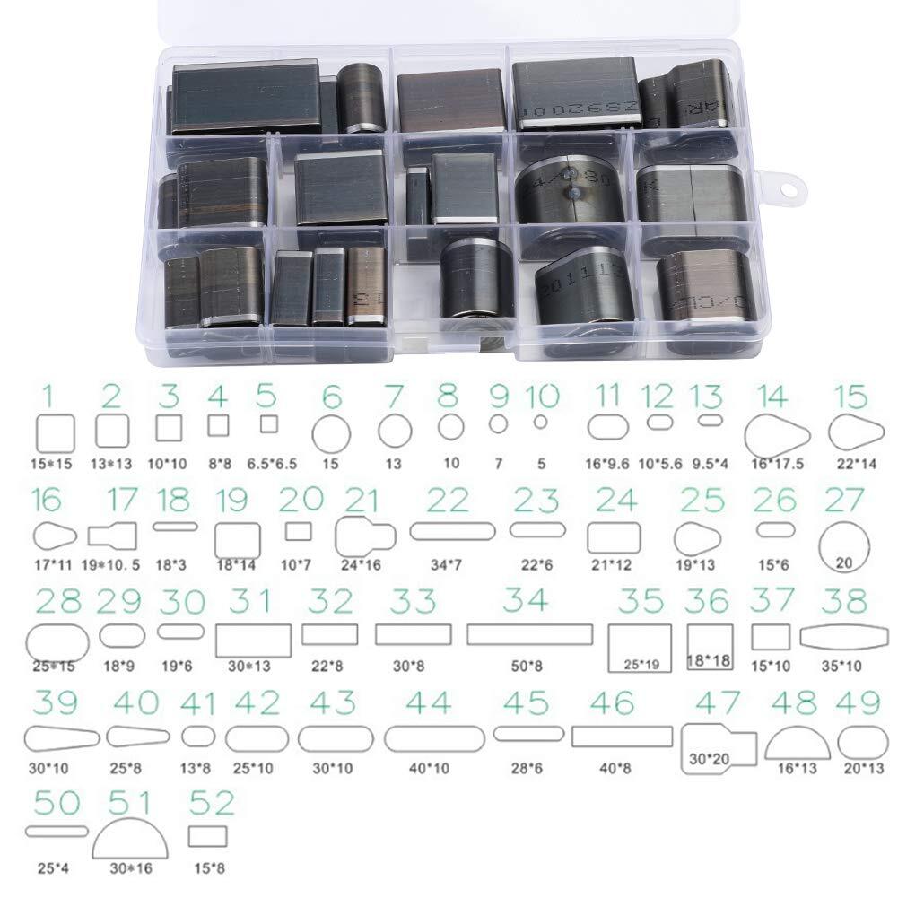 26/52 Leather Craft Hollow Hole Cutter Punch Tool Round Oval Rectangle Punch Set