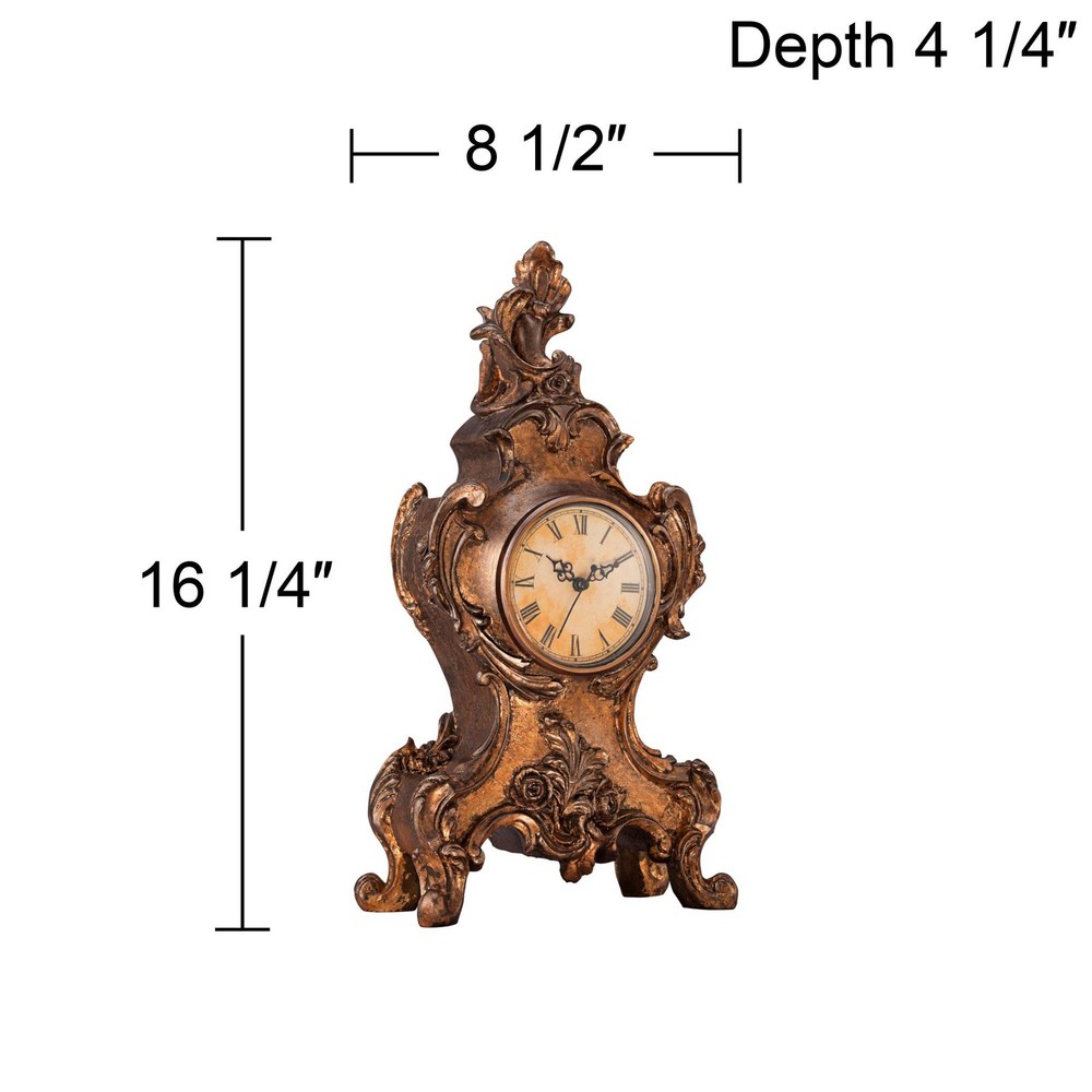 Taryn Vintage Style 16 1/4" High Table Clock