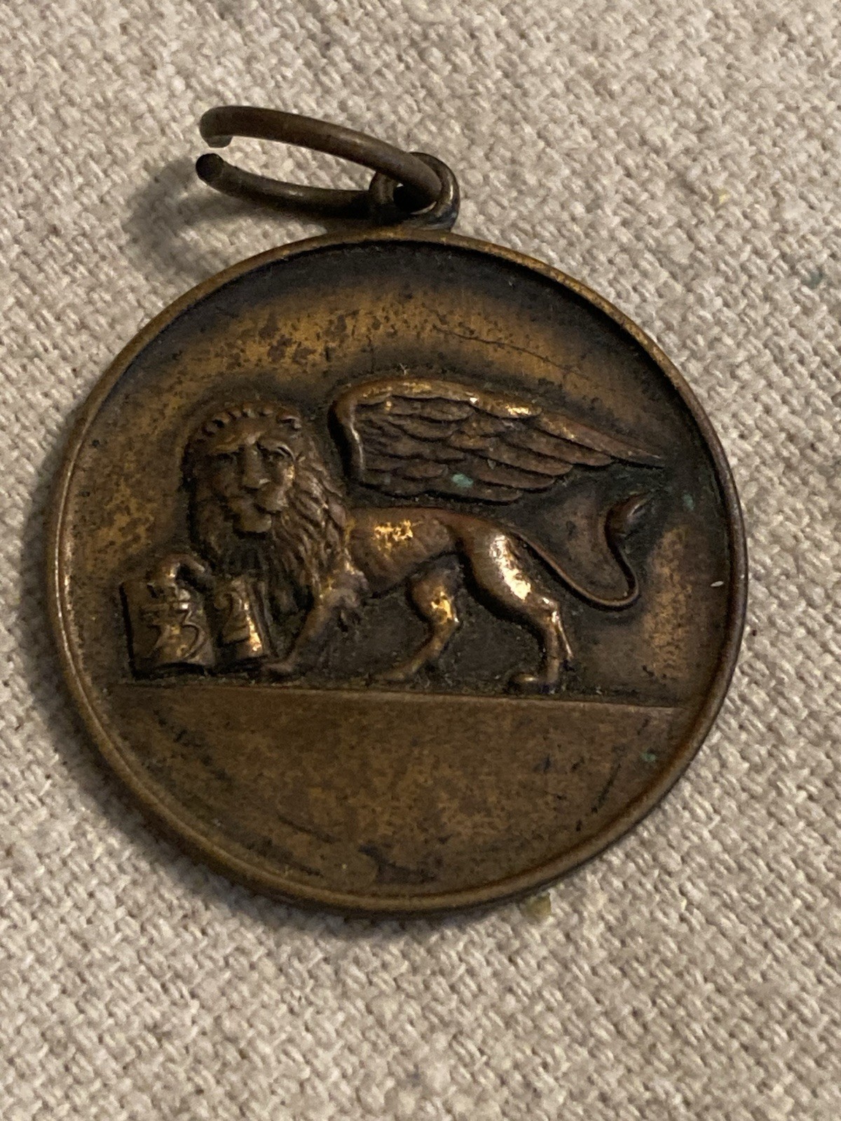 WWI US AEF ITALY 332ND INFANTRY 1928 Annual Reunion Medal New Castle PA Veteran