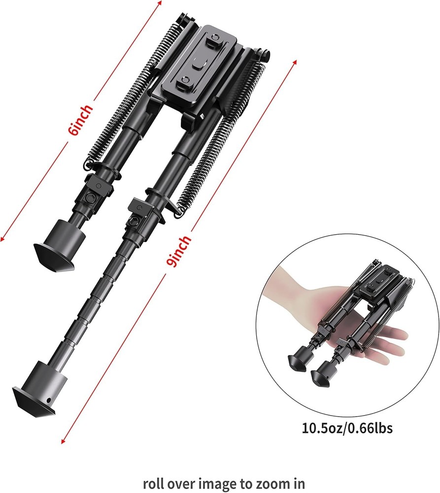 6-9 Inch Adjustable Bipod for M-Rail - Shockproof & Easy Install