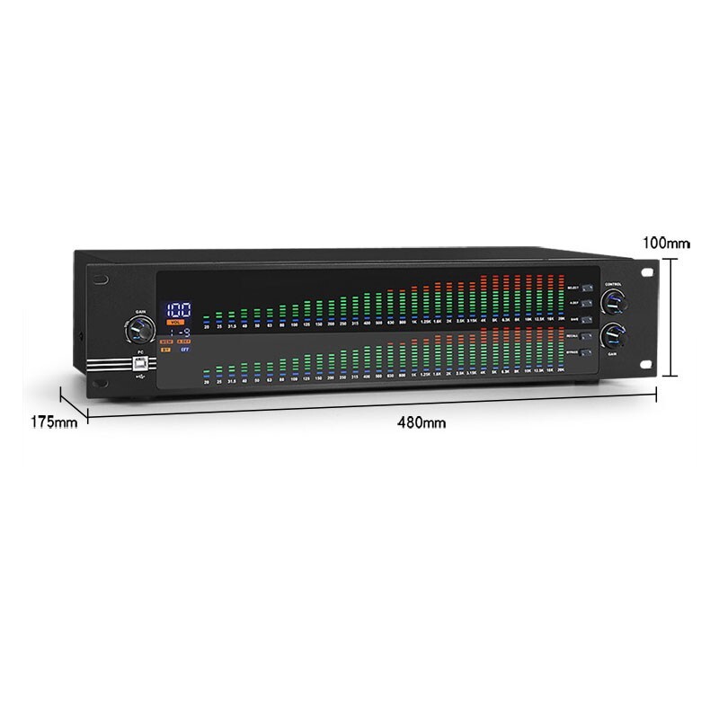EQ-323 2U Professional Graphic Equalizer Spectrum Digital Equalizer LED 220V ot2