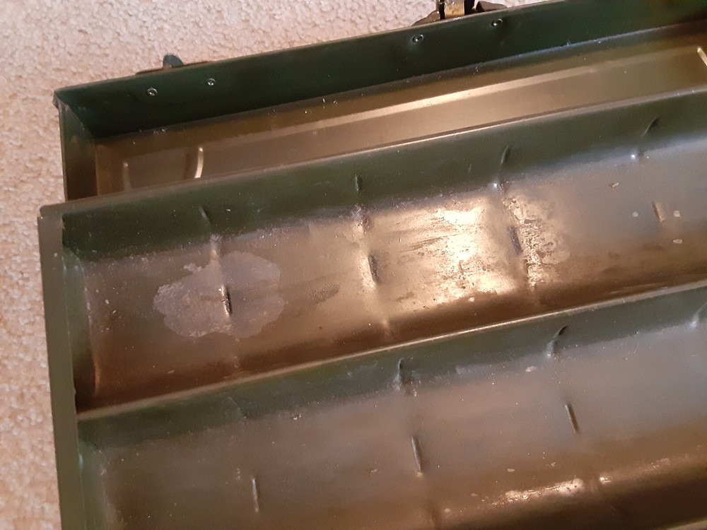 Vintage Eagle Lock Co. tackle or tool box BROKEN LOCK