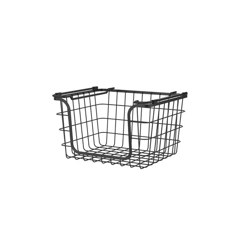 Stackable Metal Wire Storage Basket Set for Pantry, Countertop, Kitchen or Bathr