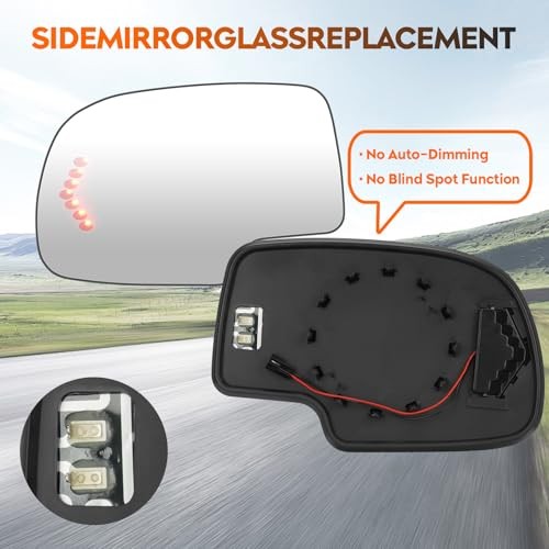 Driver Left Side Heated Mirror Glass - 2003-2006 For Chevy Driver Side (Left)