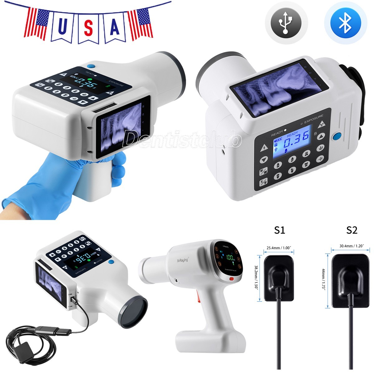 Dental X Portable Rayos Digital Machine Imaging High Frequency/Shield/ Sensor