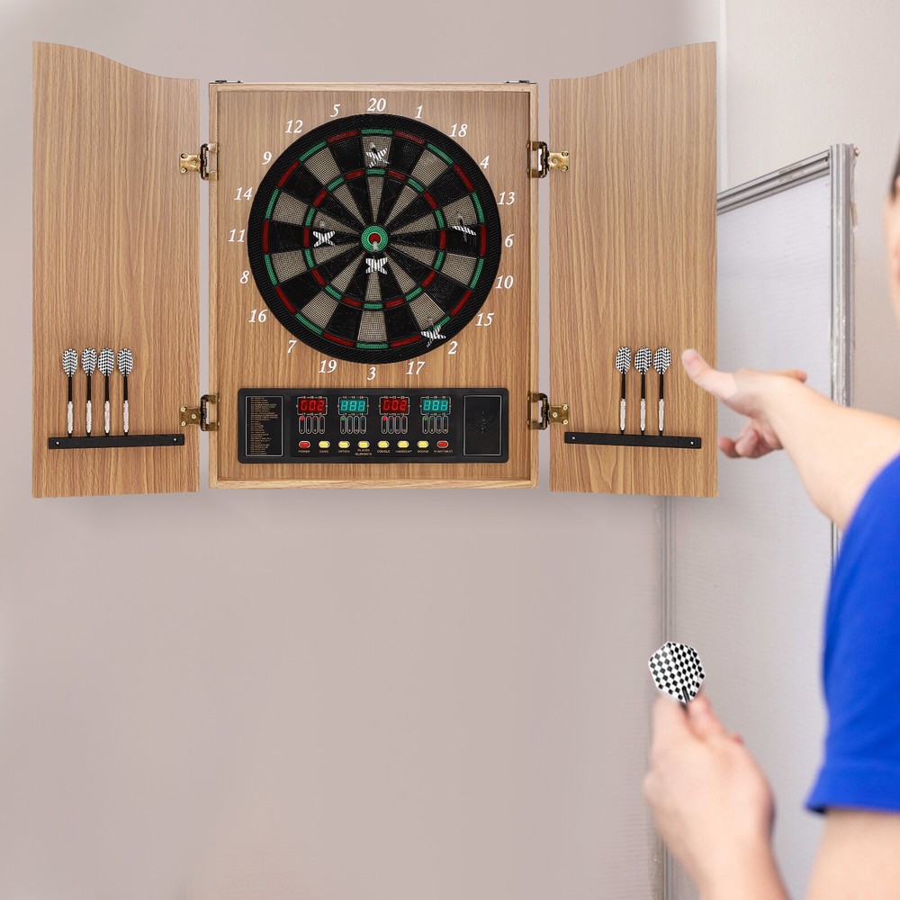 Electronic Scoring Dartboard Electronic Dart Machine Foldable Dartboard Cabinet