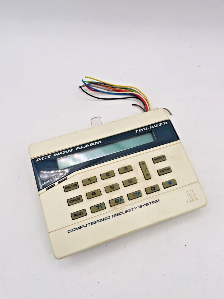 Napco Act Now Alarm Control Keypad Panel White for Computerized Security System