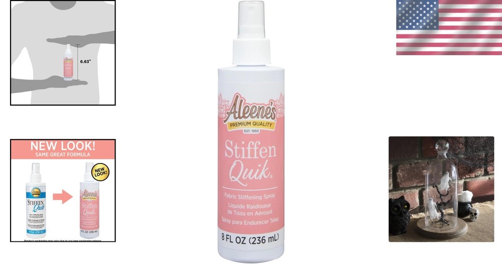 8oz Non-Toxic Stiffen-Quick Fabric Stiffening Spray for Versatile Projects