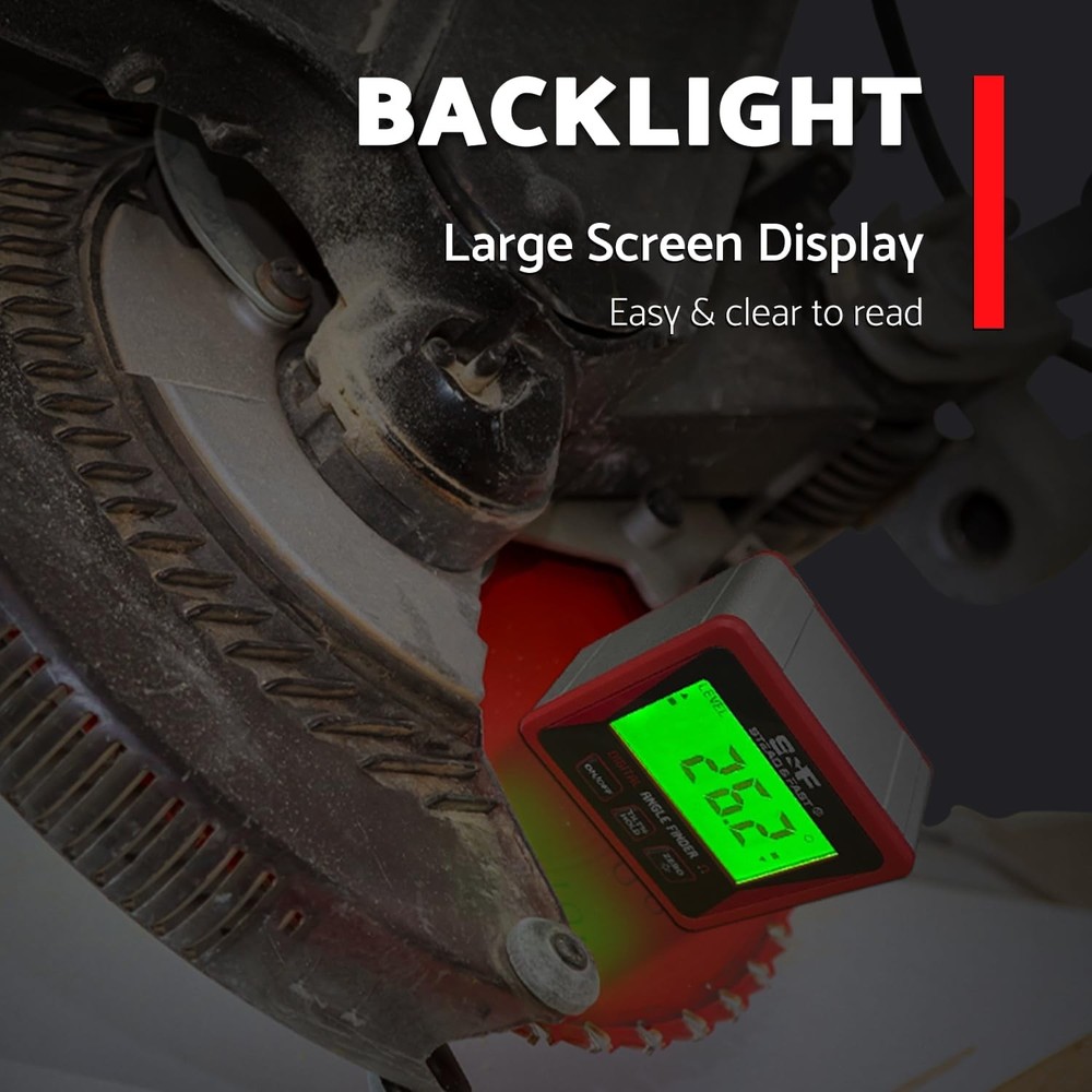 High Precision Digital Angle Finder with Magnetic Base for Woodworking Projects