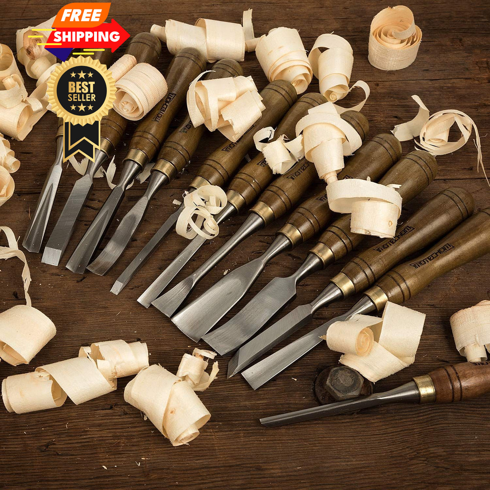 IMOTECHOM 12-Pieces Carving Chisel, 12-pieces Chisel