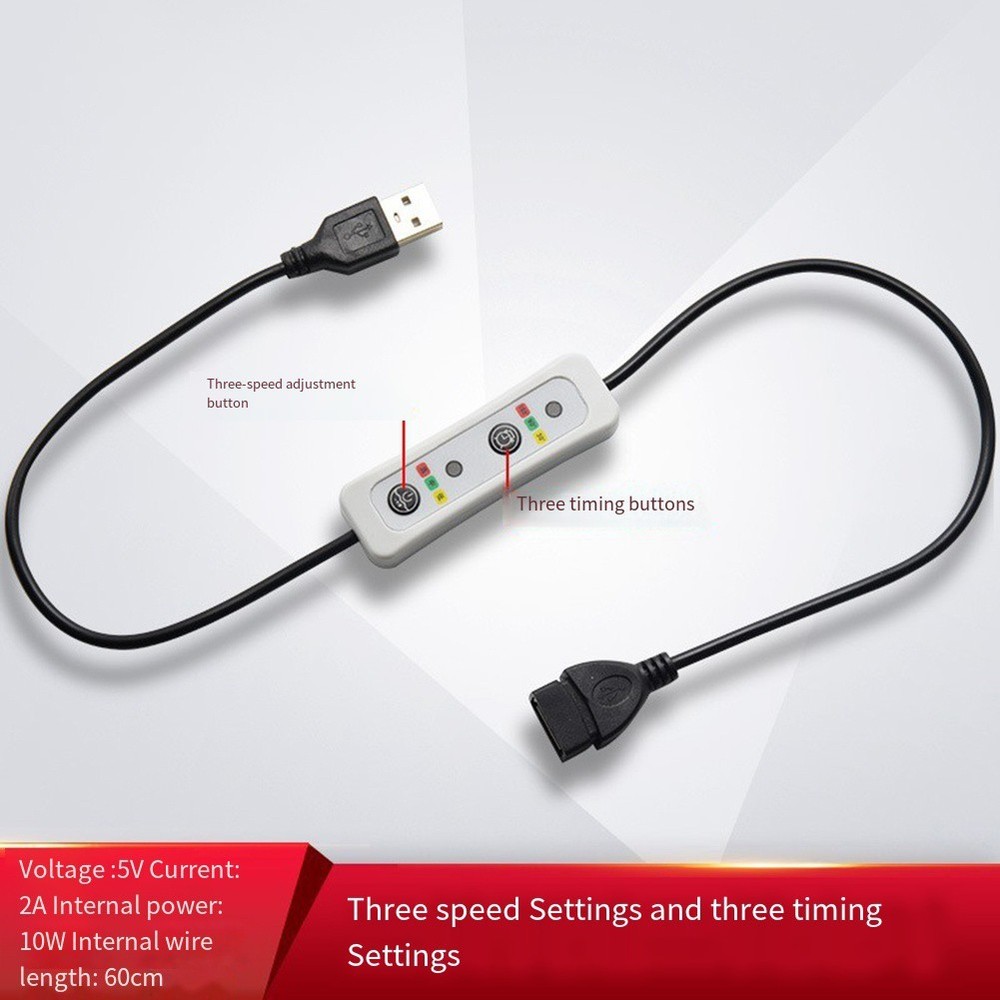 USB Timer Switch Extension Cable 60cm DC 5 Volt Power Supply Timer Device
