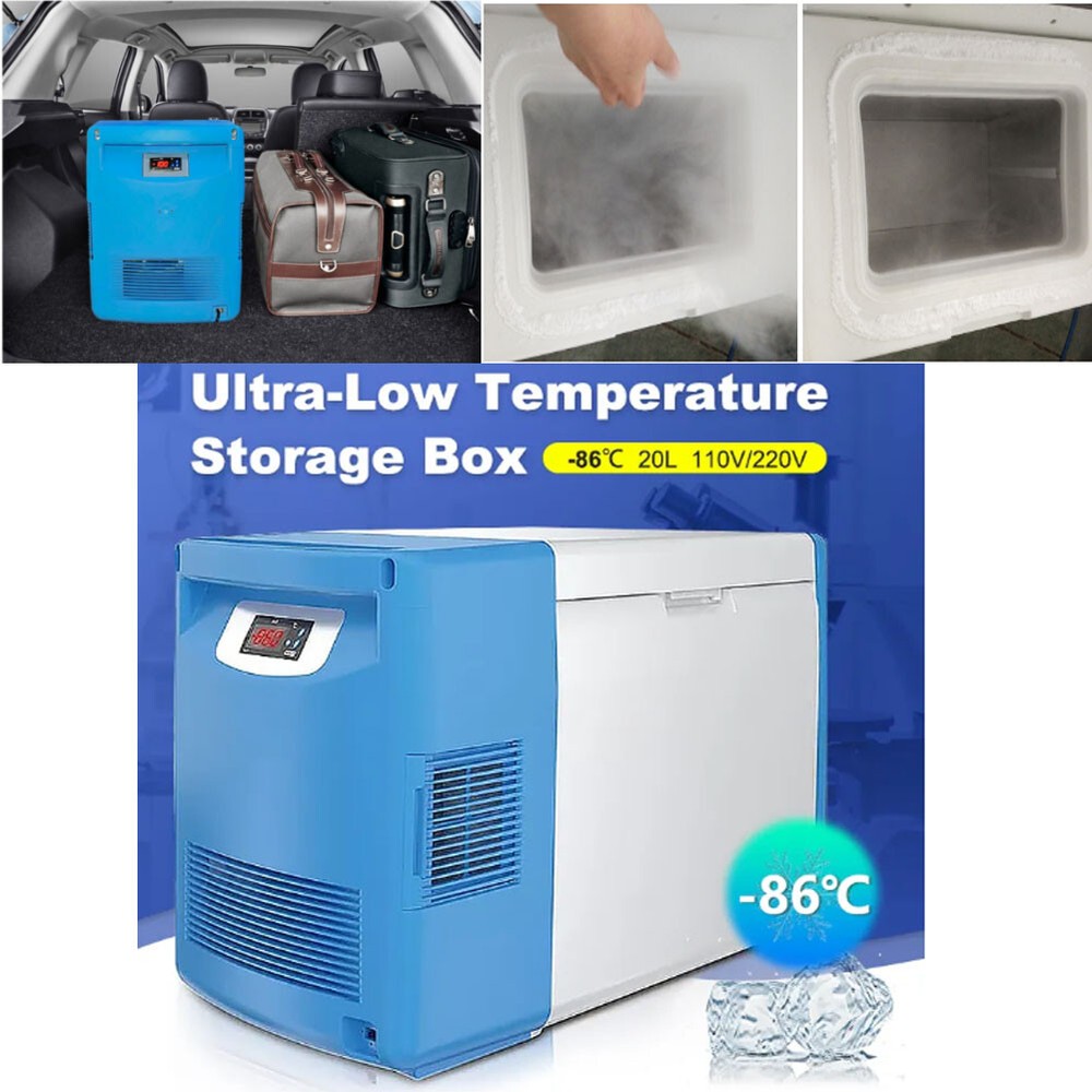 20L -86℃ Ultra-low Temperature Freezer Samples Storage Refrigerator Laboratory