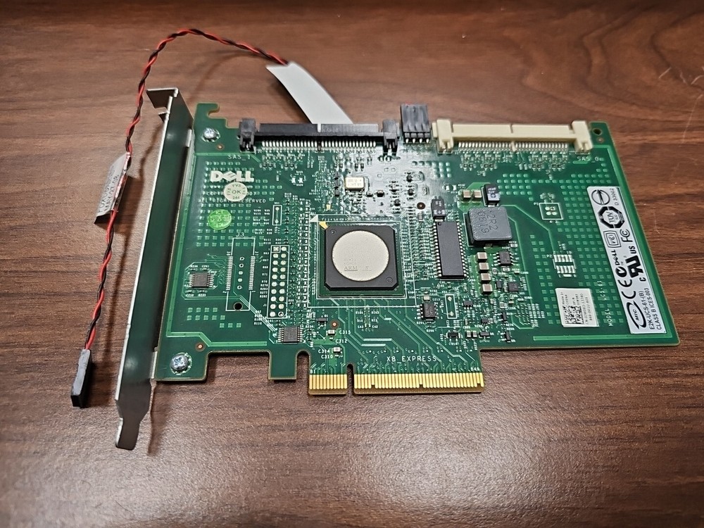 DELL POWEREDGE E2K-UCS-61-B JW063 SAS PCI-E RAID CONTROLLER CARD PERC 6/iR