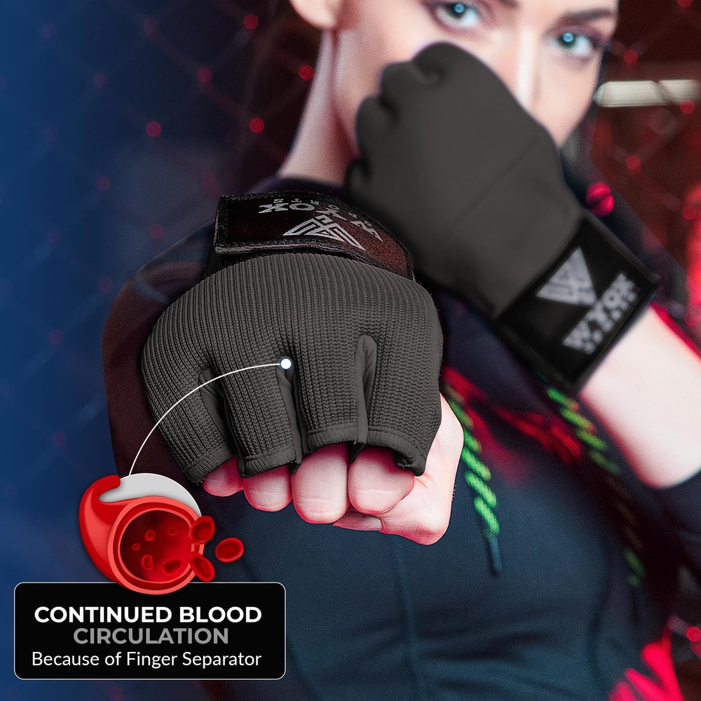 Gel Boxing Hand Wraps Padded Inner Quick Wrap Wrist Support