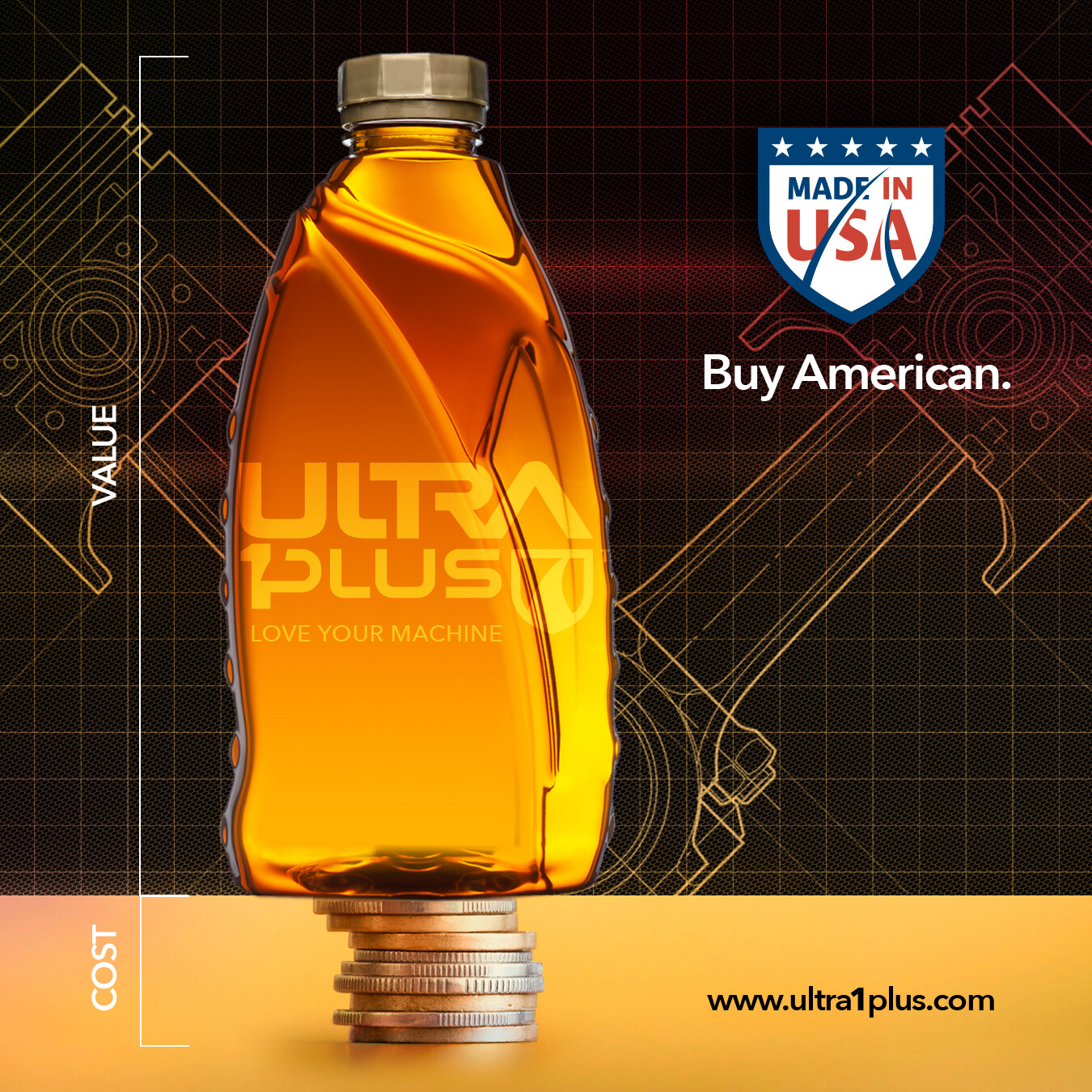 Ultra1Plus™ SAE 75W-90 Synthetic Gear Oil API GL-4 | 3 Pack QTS