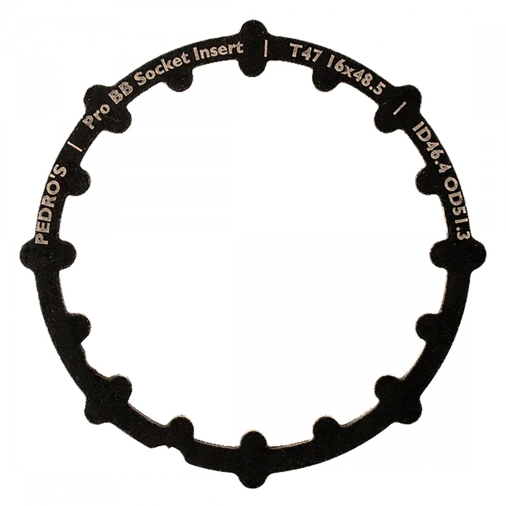 Pedros Pro BB Socket System Insert BB Adapter Tool Black 16-Notch 6460768