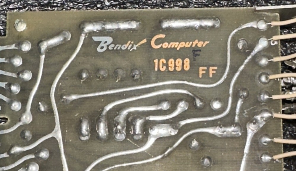 Bendix G-15 Computer "FF" Flip Flop Gold Handle Board with Two 5965 Tubes