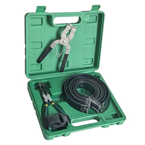 Auto Engine Piston Ring Compressor Tool Set with Piston Installer Pliers and