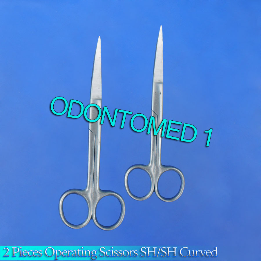 2 O.R Grade Operating Scissors 5.5" + 6.5" Curved Sharp Sharp