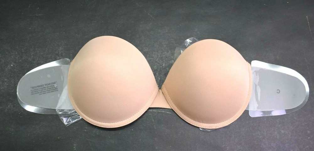 Go Bare Womens Ultimate Boost Bra Strapless Adhesive Backless Push Up Cups C