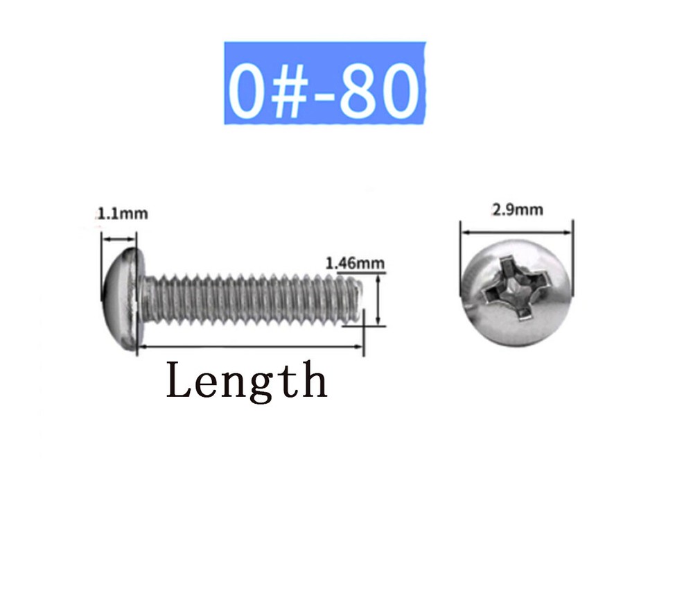 00#-90 0#-80 UNC 304 SS Round Head Screw PAN head screws
