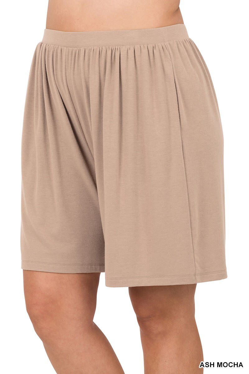 1X 2X 3X Women's Shorts Plus Size with Pockets Elastic Waist Relaxed Fit