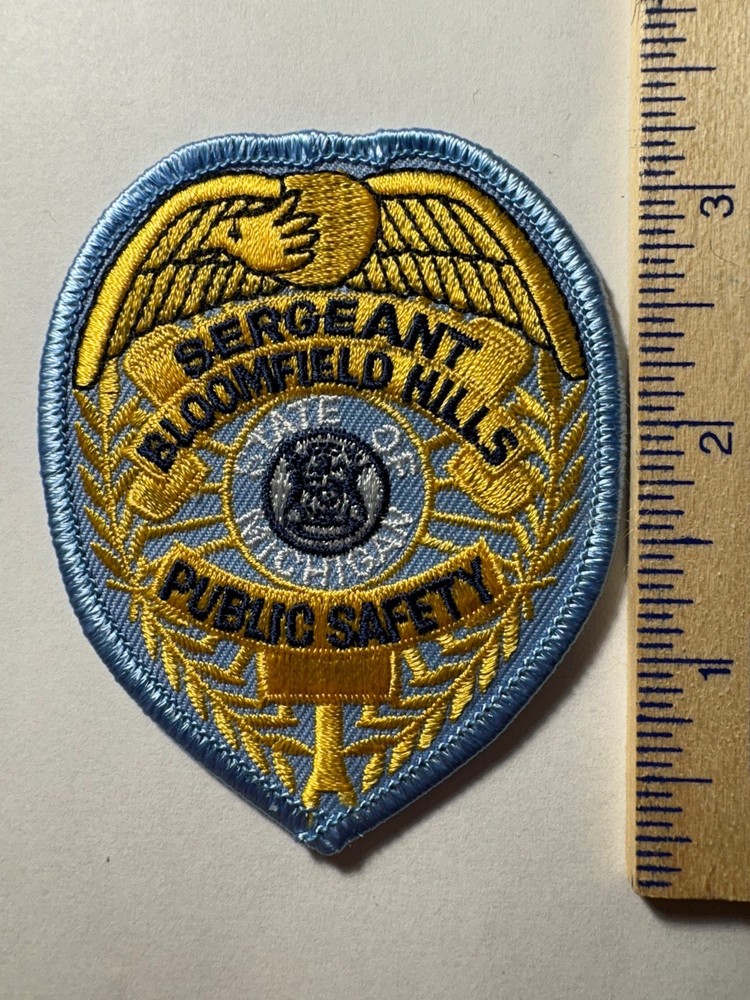 Bloomfield Hills Michigan Public Safety Sergeant Patch