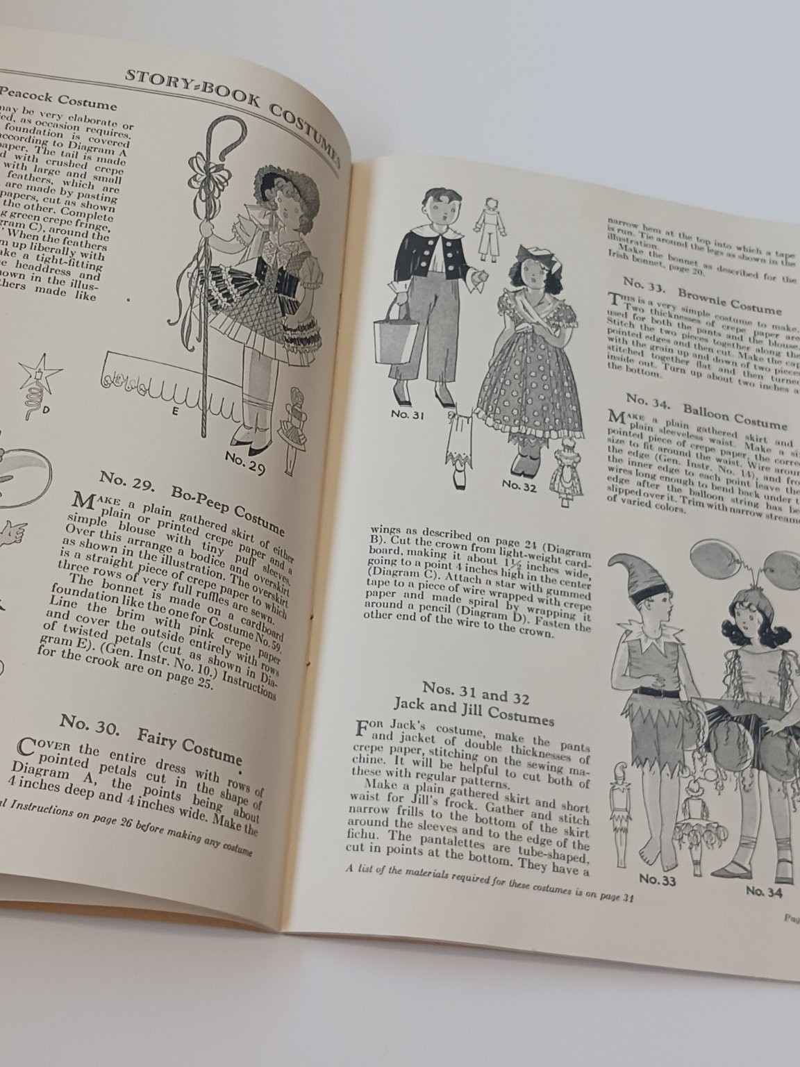 1930 Dennison How to Make Crepe Paper Costumes Booklet Vtg Craft Guide Flapper