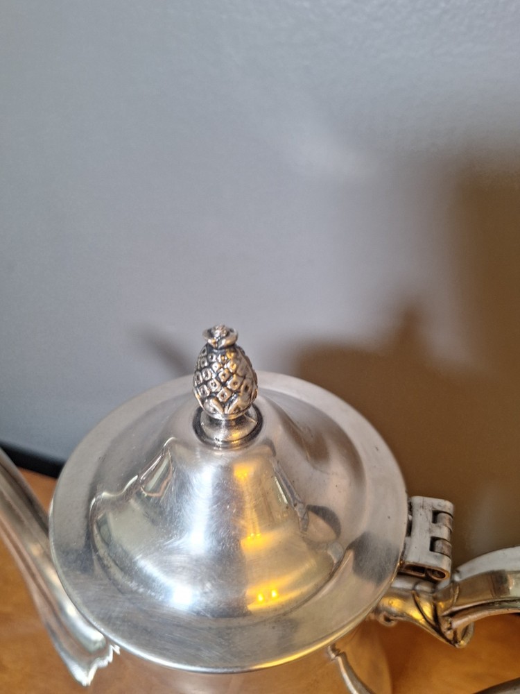 vintage silver-plated teapot made by L.S. Co