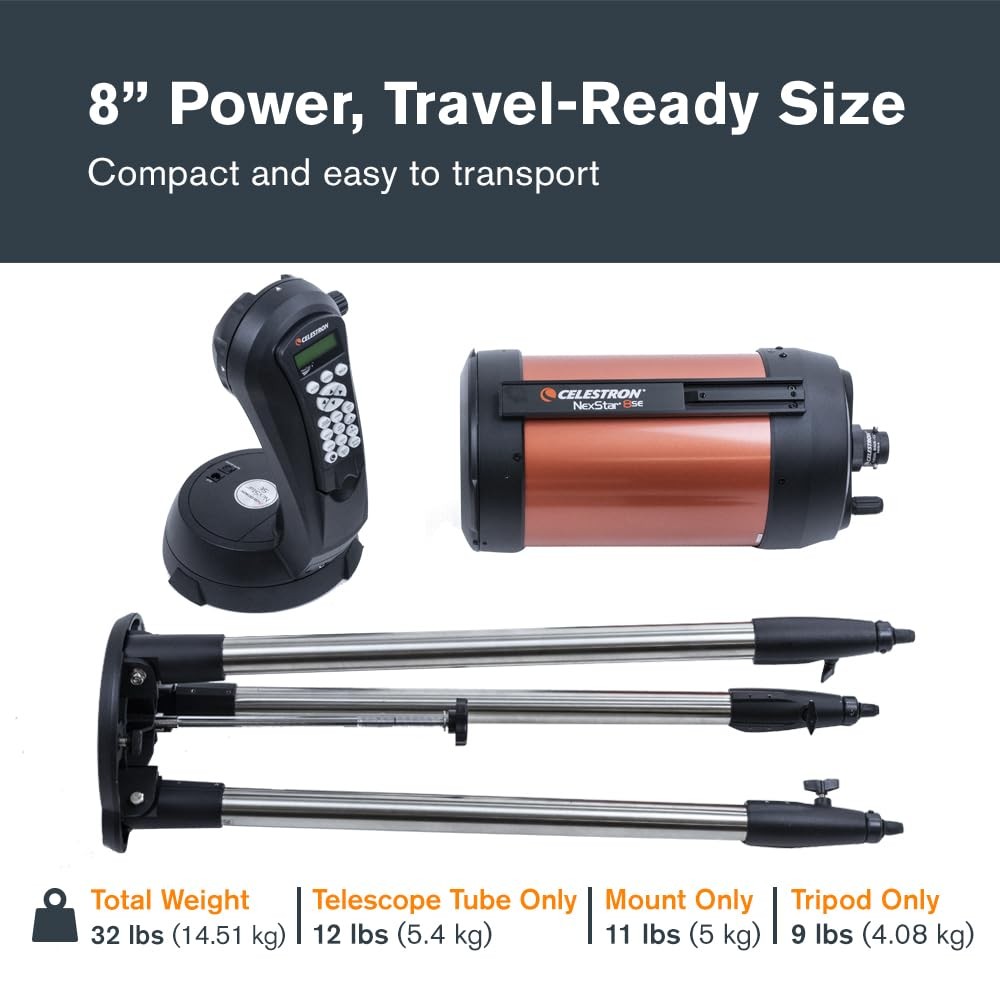 Celestron NexStar 8SE Computerized Telescope – 8-Inch Schmidt-Cassegrain Optical
