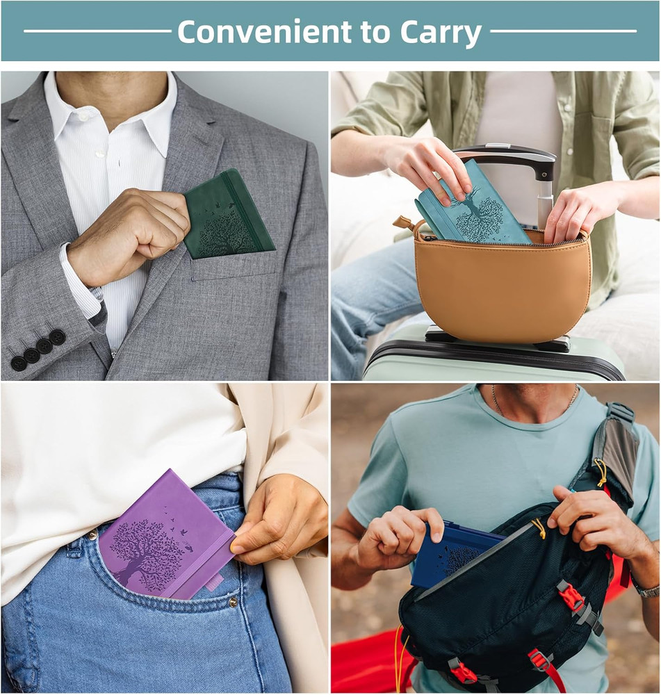 3 Pack Pocket Journaling Notebooks, A6 Small Notebook For Note Taking Journaling