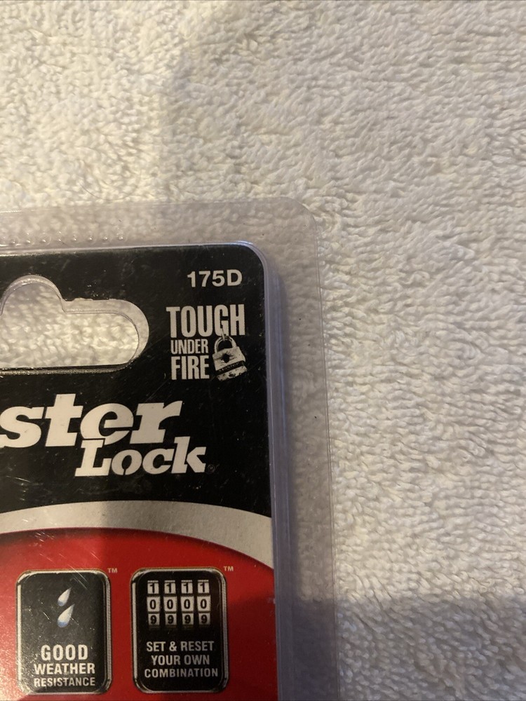 Master Lock Resettable Combination Padlock 2" wide Brass 175D (996)