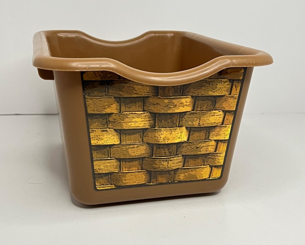 Step 2 Kitchen Brown Plastic Basket Bin Faux Wicker Replacement