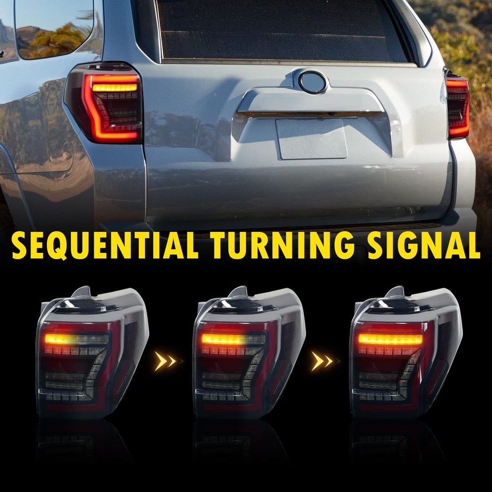 LED Tail Lights 10-24 4Runner Sequential Turn & Start Up Animation Brake Reverse