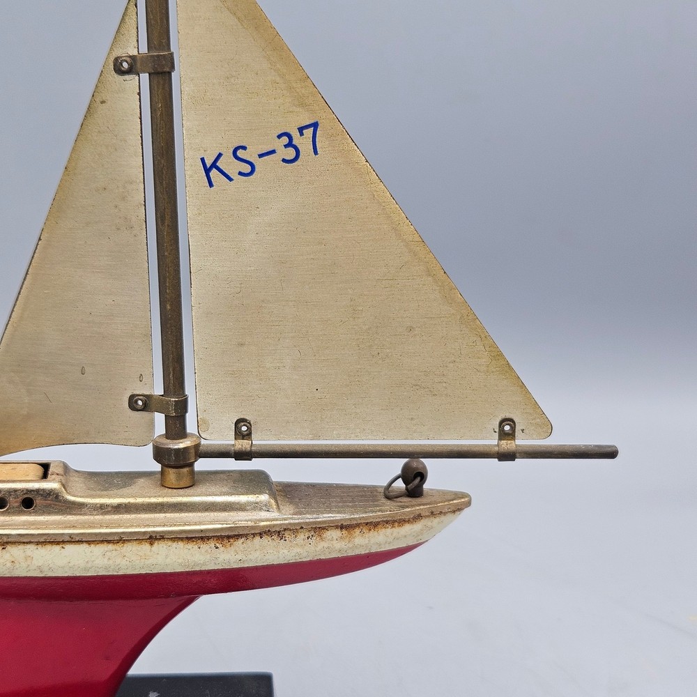 Vintage Japanese Sailboat Form Table Lighter