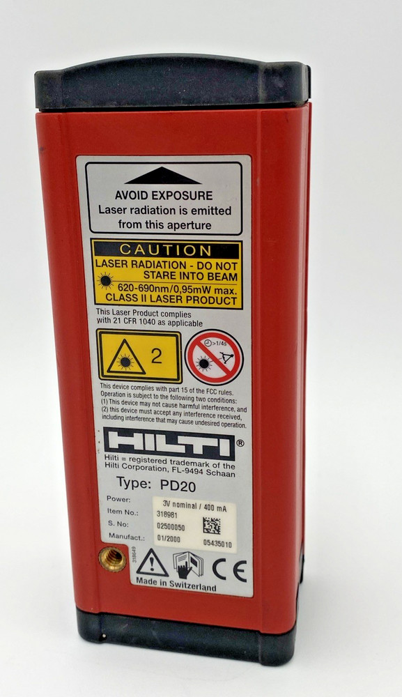 Hilti PD20 Laser Range Meter Measuring System
