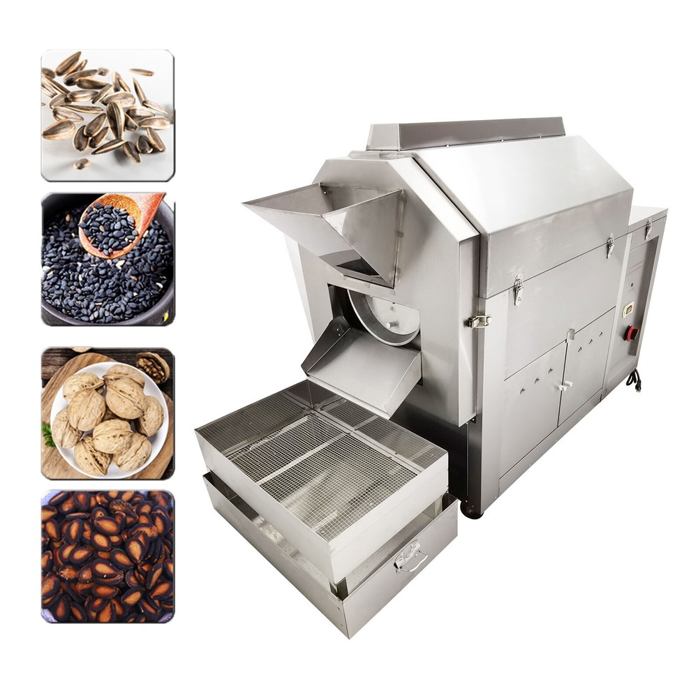 110LBS Full-Automatic Coffee Roaster Nuts Bean Roasting Machine Stainless 220V