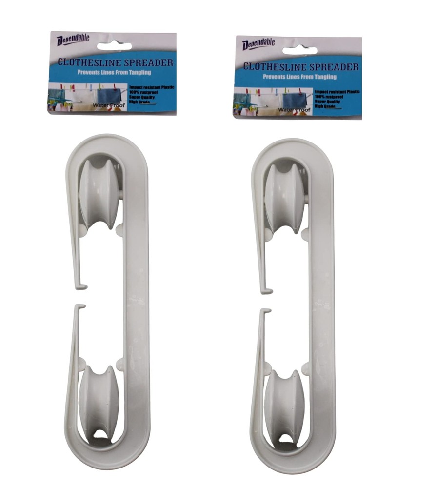 2 Pack High Grade Plastic Clothesline Spreader Weatherproof Rustproof