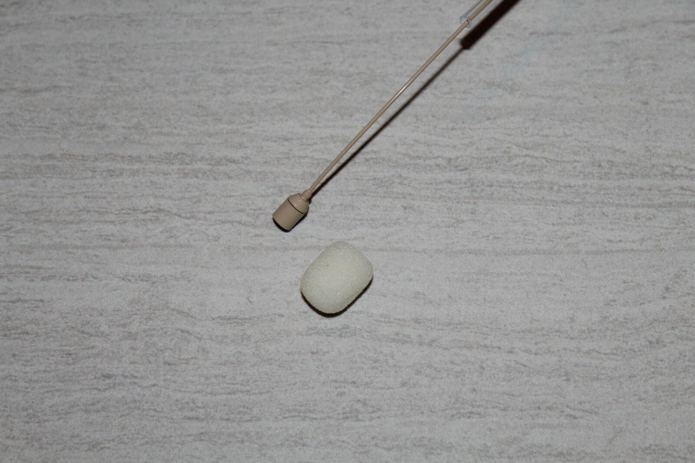 Beige Single Earhook Headset Mic Microphone for AKG Wireless Transmitters *NEW*