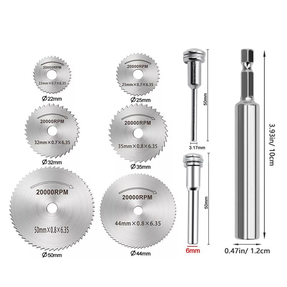 Inside Pipe Cutter with 6 Blades 2 Mandrels 1 Hex Shank Bit For PVC Plastic Pipe