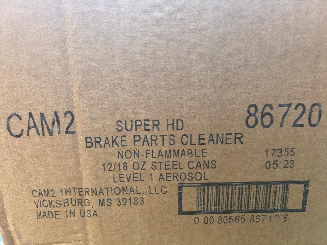 CAM2 86720 12 PK. Chlorinated Non-Flammable Brake Cleaner 18 oz