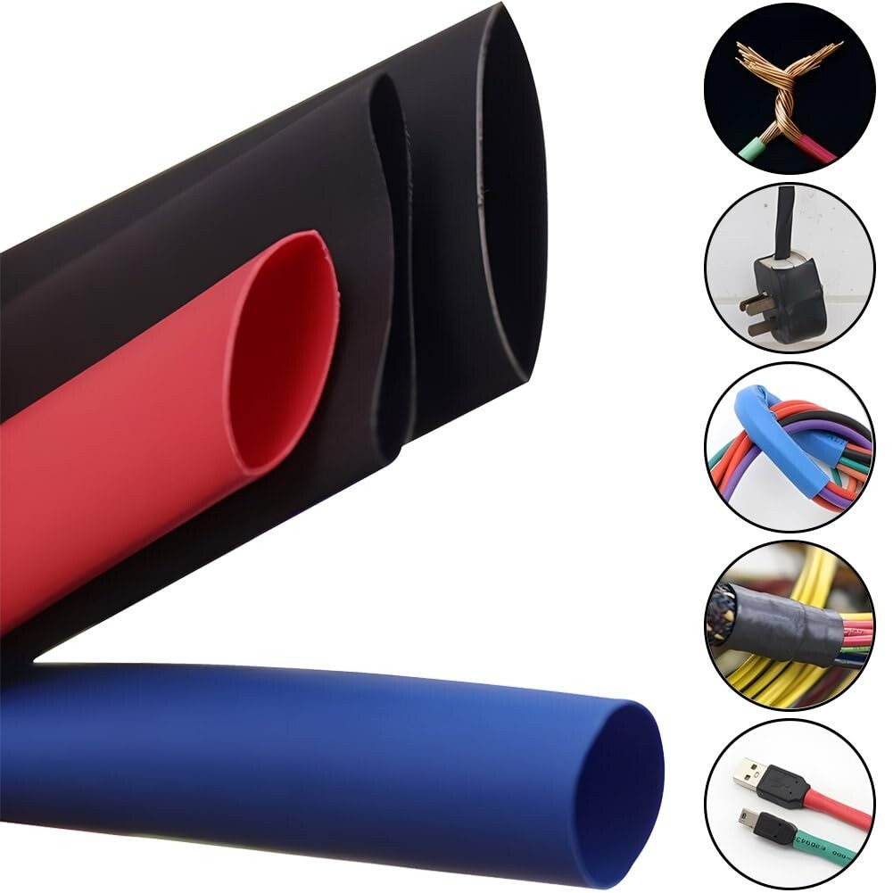 750Pcs Heat Shrink Tubing Kit Wire Shrink Wrap Tubing Shrink Ratio 3:1
